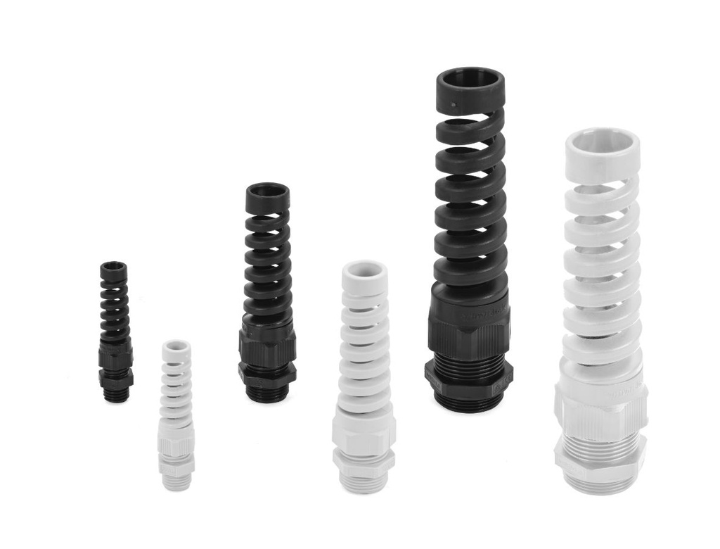 Presse-étoupe spiralé en polyamide IP68 ISO 32 gris (RAL 7035)