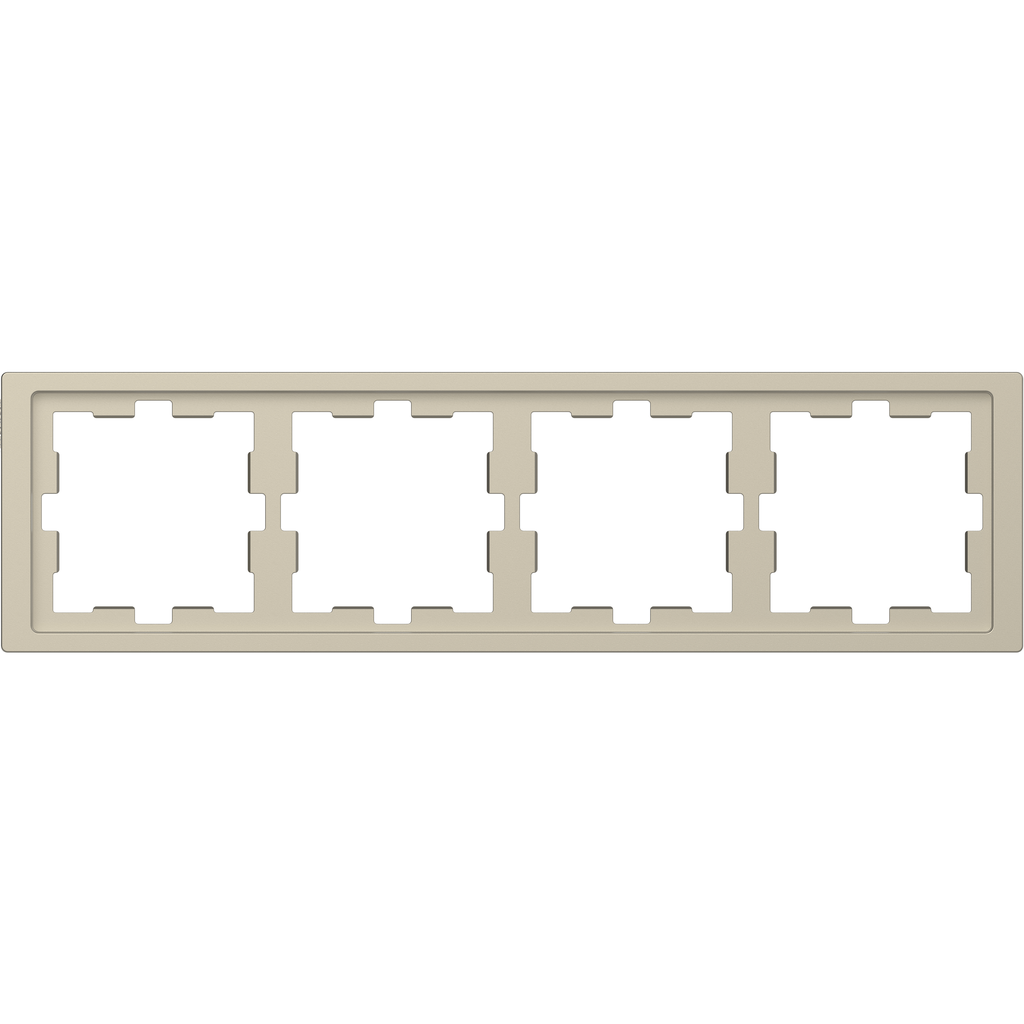 D-Life - cadre de finition - blanc sable - 4 postes