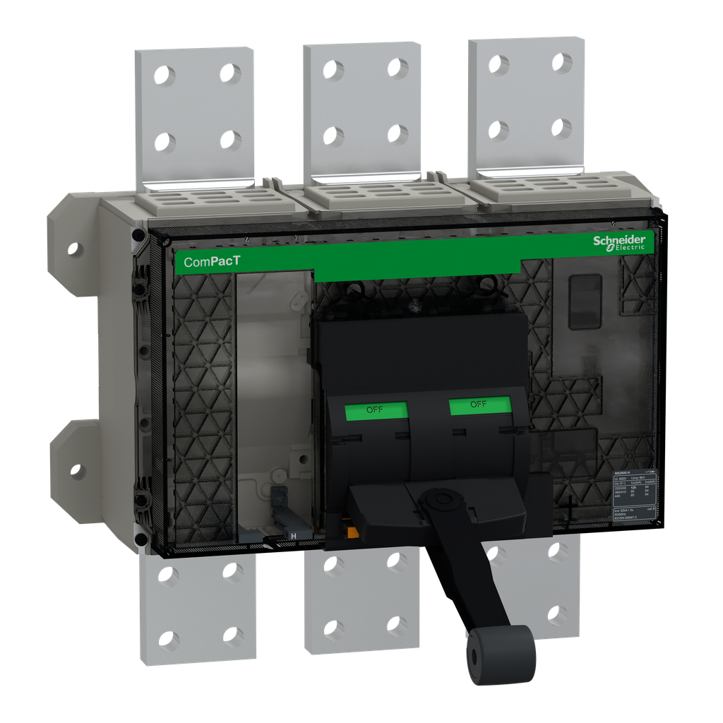 ComPacT NS2500N - bloc coupure ss déclencheur - 2500A - 3P - 70kA - fixe manuel