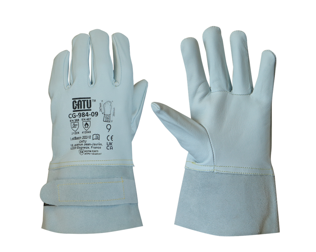 Surgants en cuir pour gants isolants courts, domaine BT taille 11