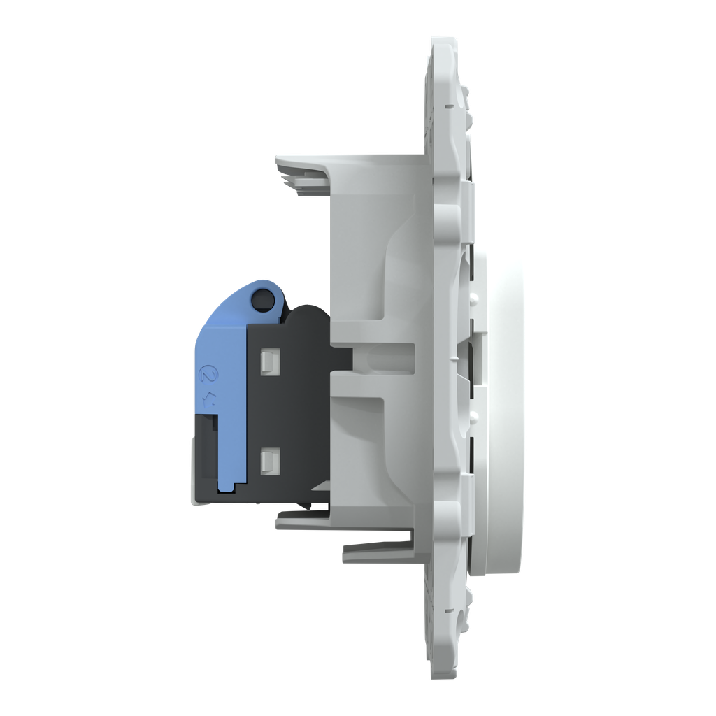 Ovalis - prise RJ45 cat.6 STP - grade 2TV min à grade 3TV (+ multimédia)- Blanc
