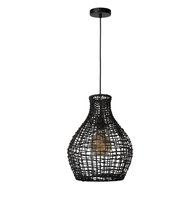 ALBAN Suspension-Noir-Ø35-1xE27-40W-Papier