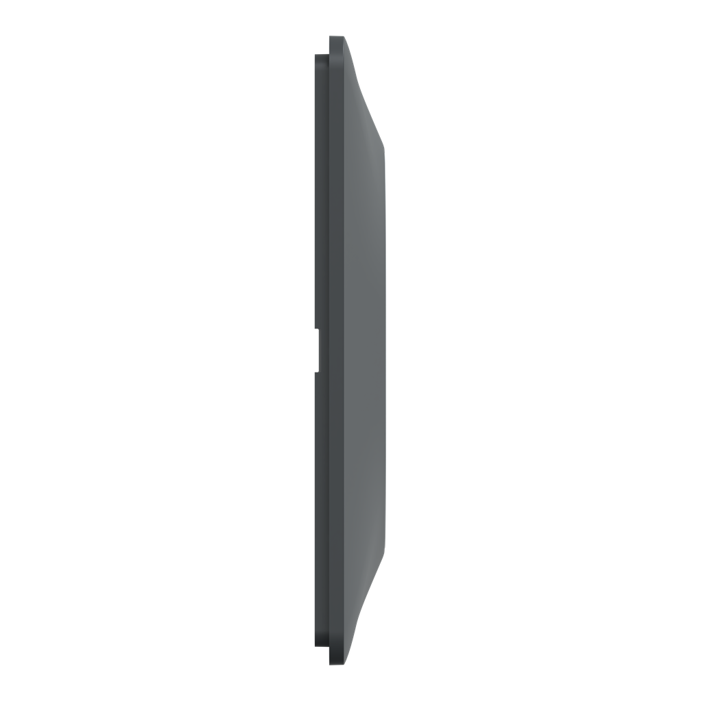 Ovalis - plaque de finition - 2 postes hor - 71mm - anthracite - argent chromé