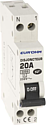Disjoncteur  1P+N 20A NF courbe C connexion vis haut/bas 3kA