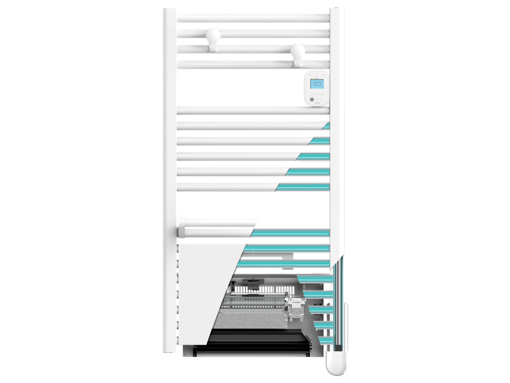Radiateur sèche-serviettes EZYBAIN boost 750 + 1000 W largeur 500 blanc