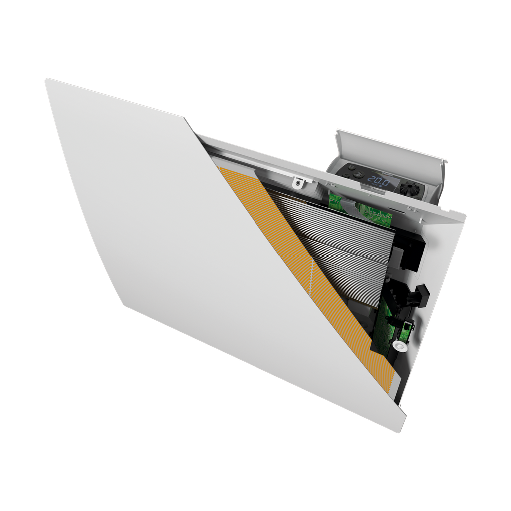 Radiateur connecté Campalys - horizontal - 1000W - blanc satiné