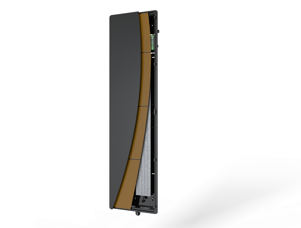 Radiateur connecté CAMPAVER nativ Vertical 2000W Verre massif Reflet