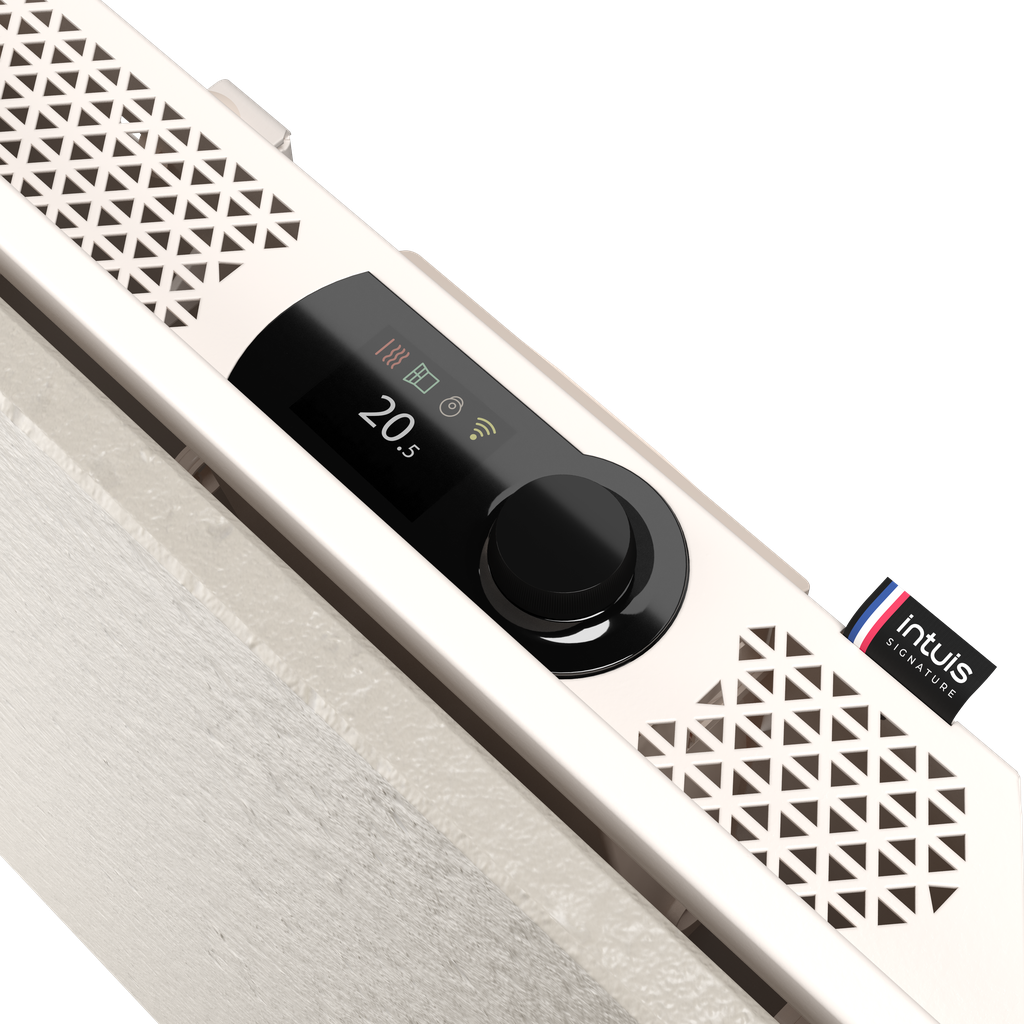 Radiateur connecté NATURAY nativ Horizontal 1000 W lave satin grège