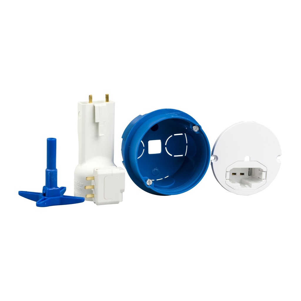 Modulo DCL boîte de centre d67 avec couvercle affleurant, connecteur + douille