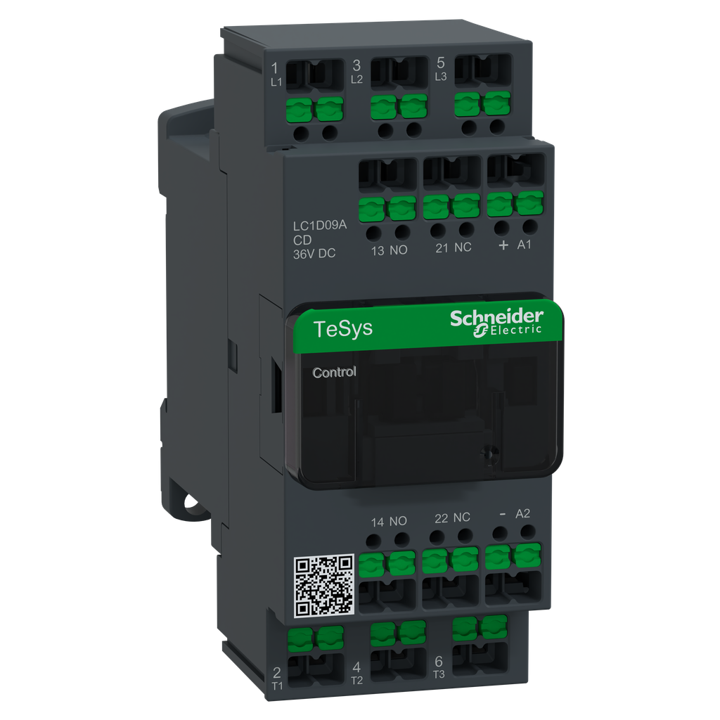 TeSys LC1D - Snap In  - contacteur - 3P - AC-3 440V - 9A - bobine 36Vcc