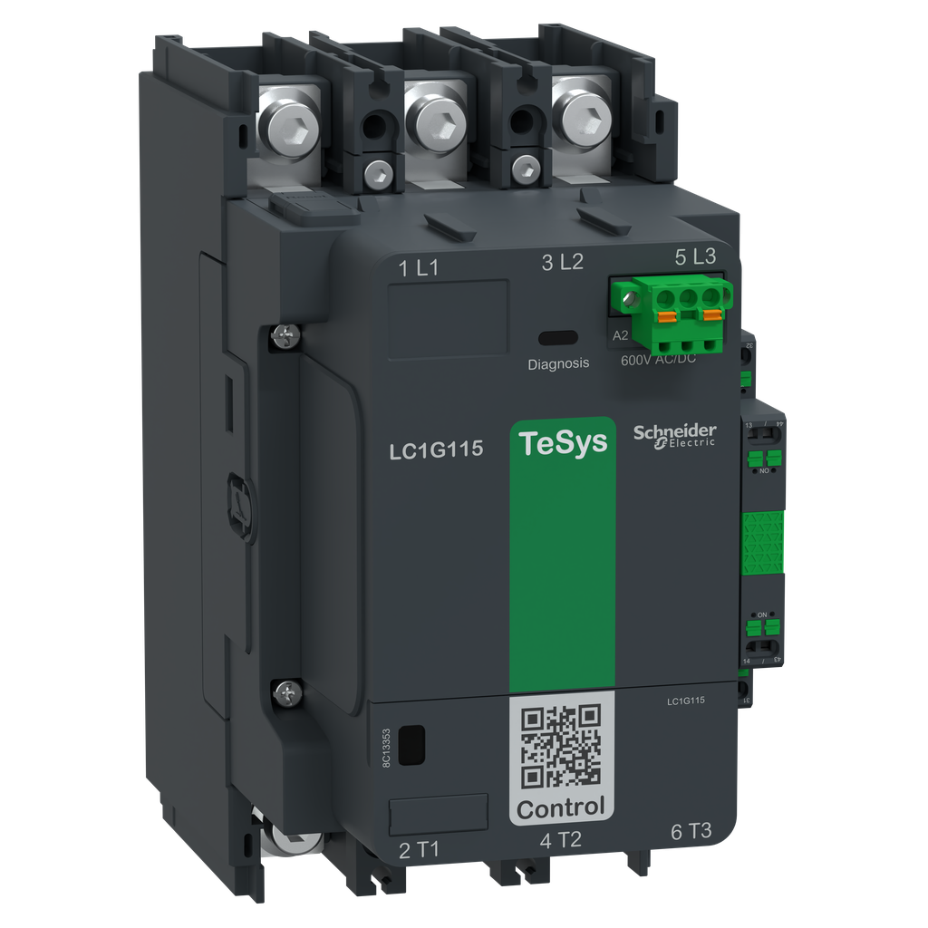 TeSys Giga, 3P(3NO), 115A, bobine AC/DC 600V, Standard