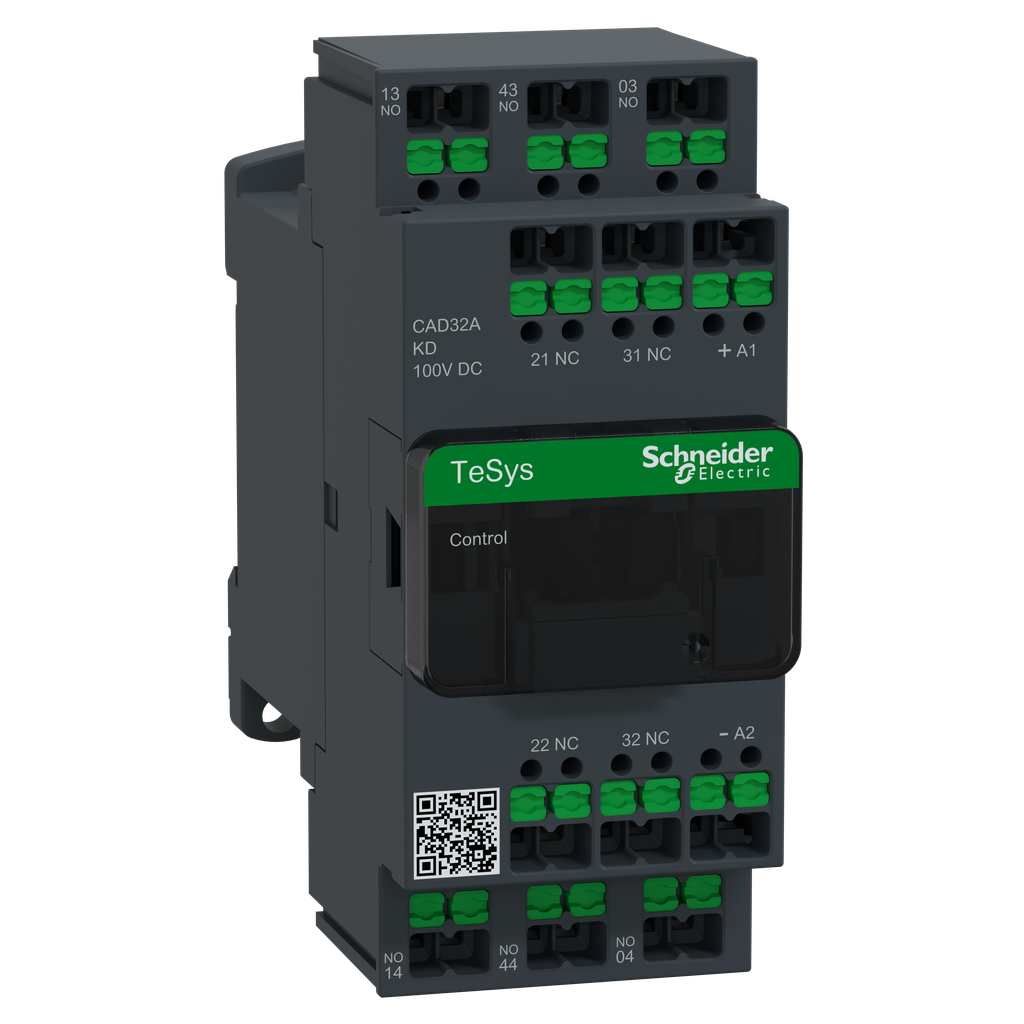 TeSys CAD32 - Snap In -  contacteur CAD32 3 F plus 2 O instantané 10 A 100 V CC