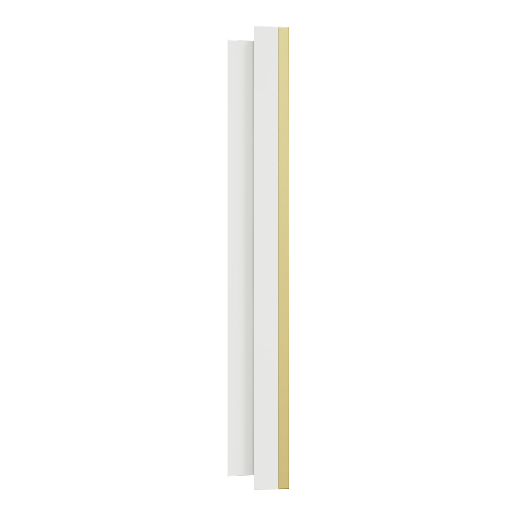 Odace Métal - plaque de finition 2 postes - effet Laiton support blanc