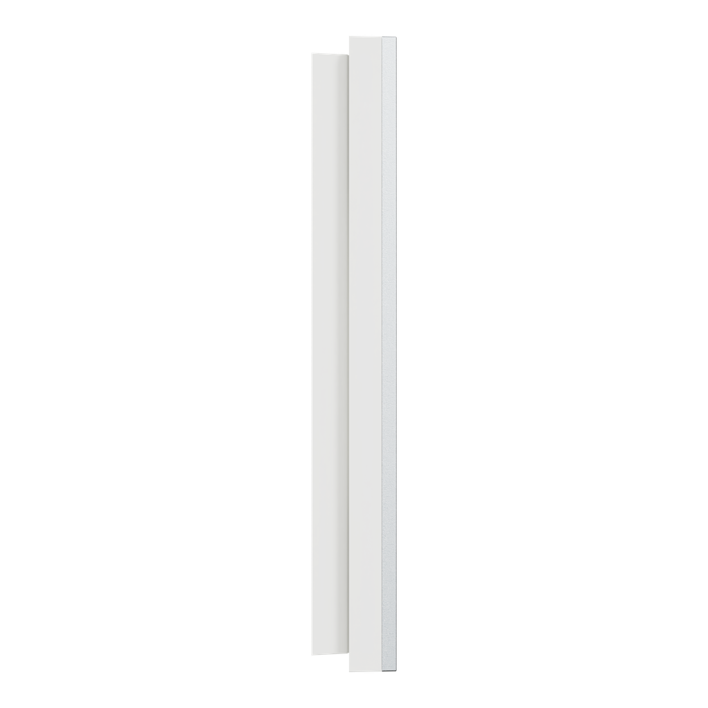 Odace Métal - plaque de finition 1 poste - effet Aluminium support blanc