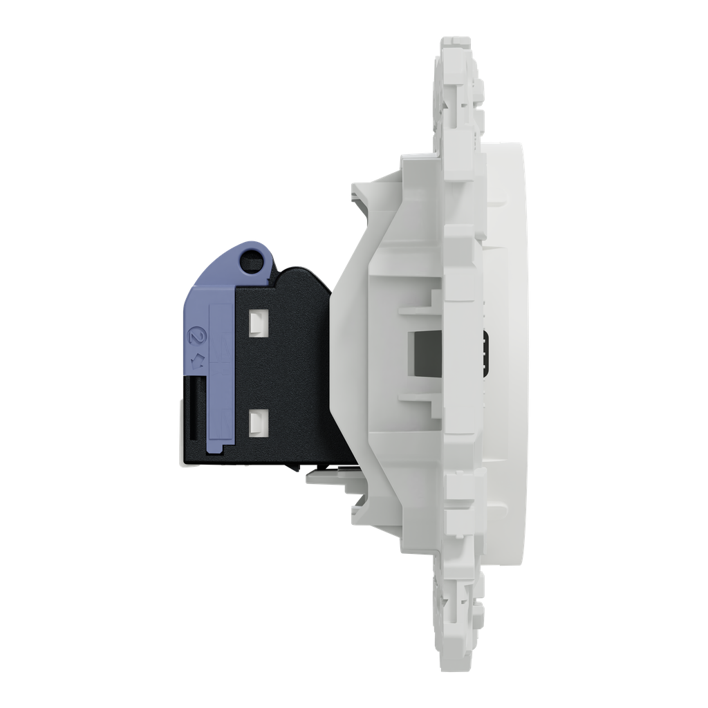Odace - prise RJ45 - Cat6 UTP grade 1 à 2 - blanc craie