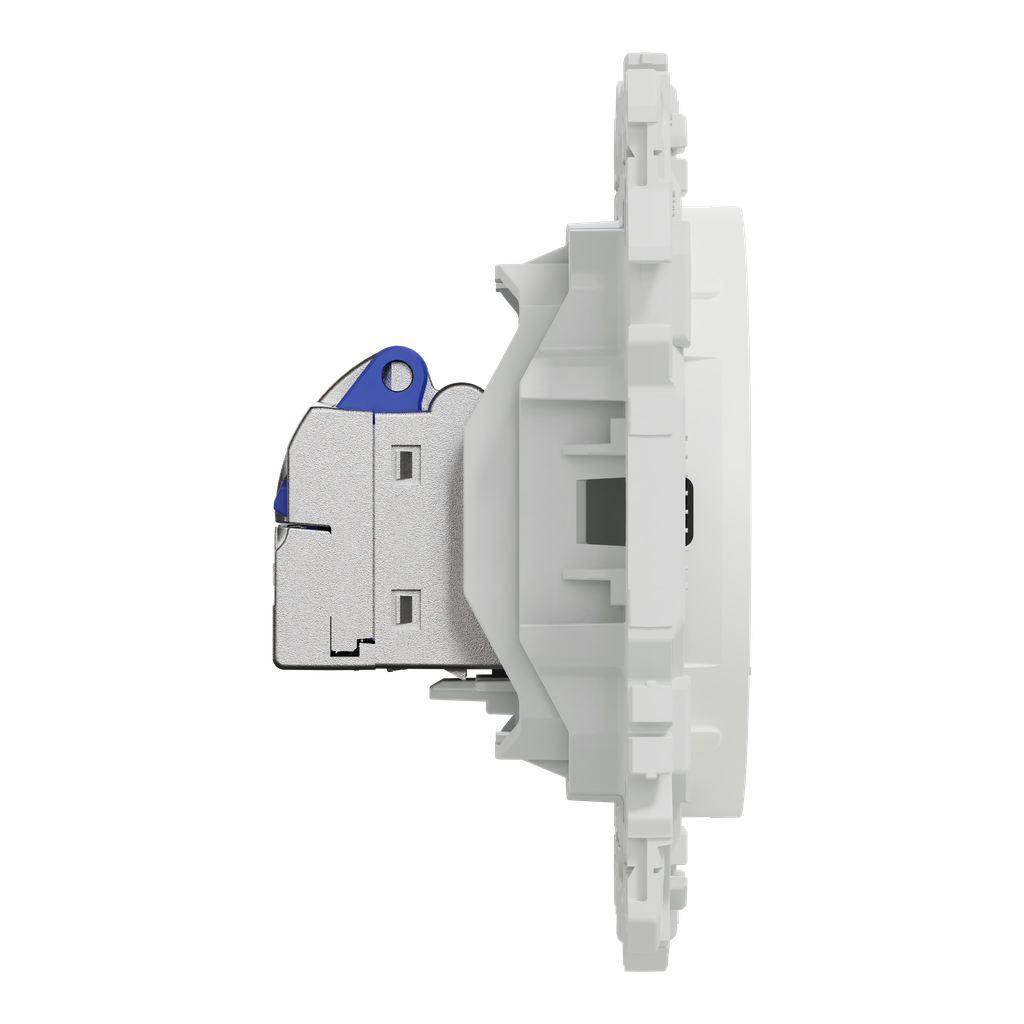 Odace - prise RJ45 - Cat6A STP grade 3TV - blanc craie