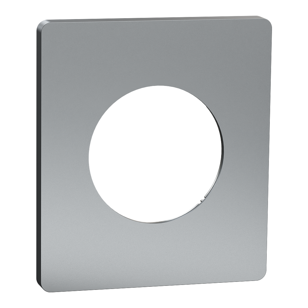 Odace Architecte - plaque de finition 1 poste - effet Titane