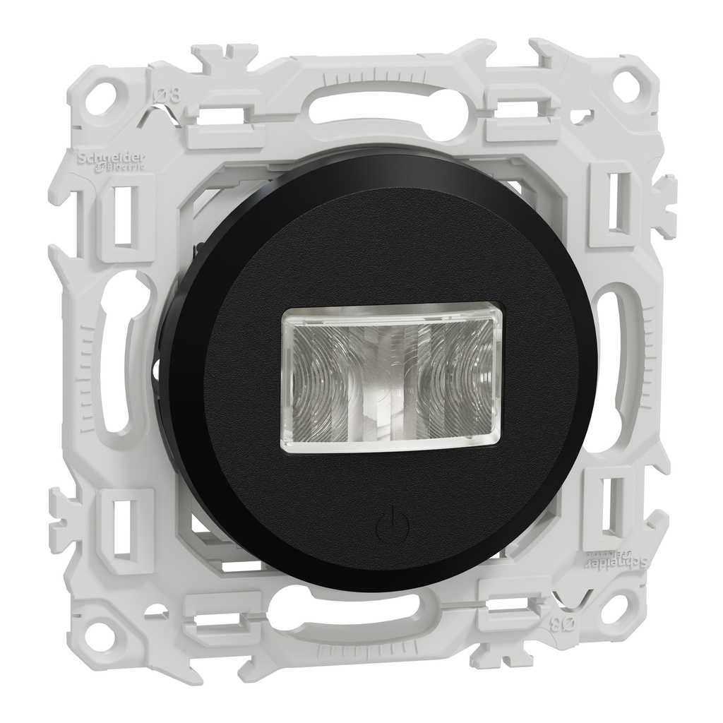 Odace - détecteur présence et mouvement - 3 fils avec neutre - noir onyx
