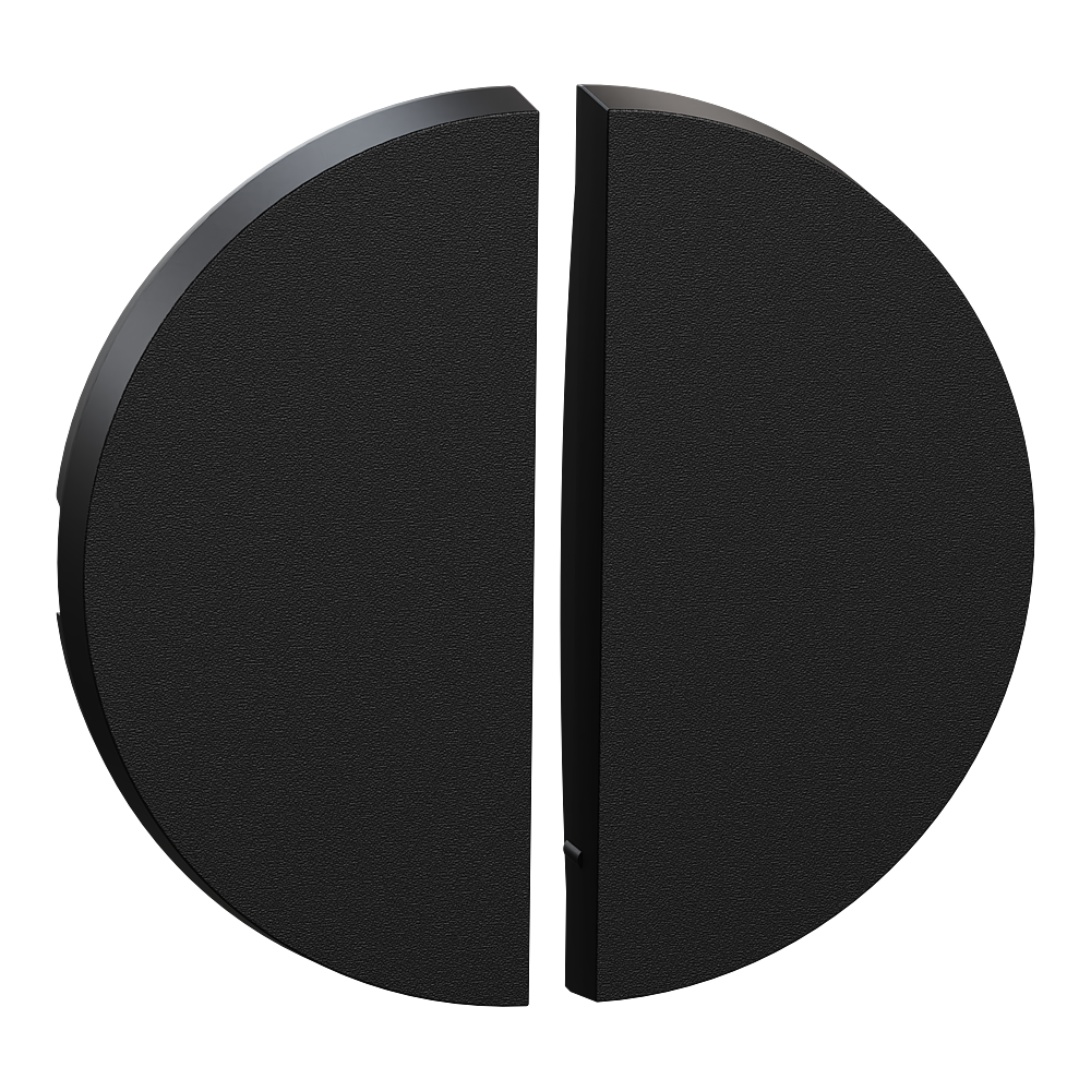Odace - enjoliveur seul - pour double va-et-vient ou poussoir - noir onyx