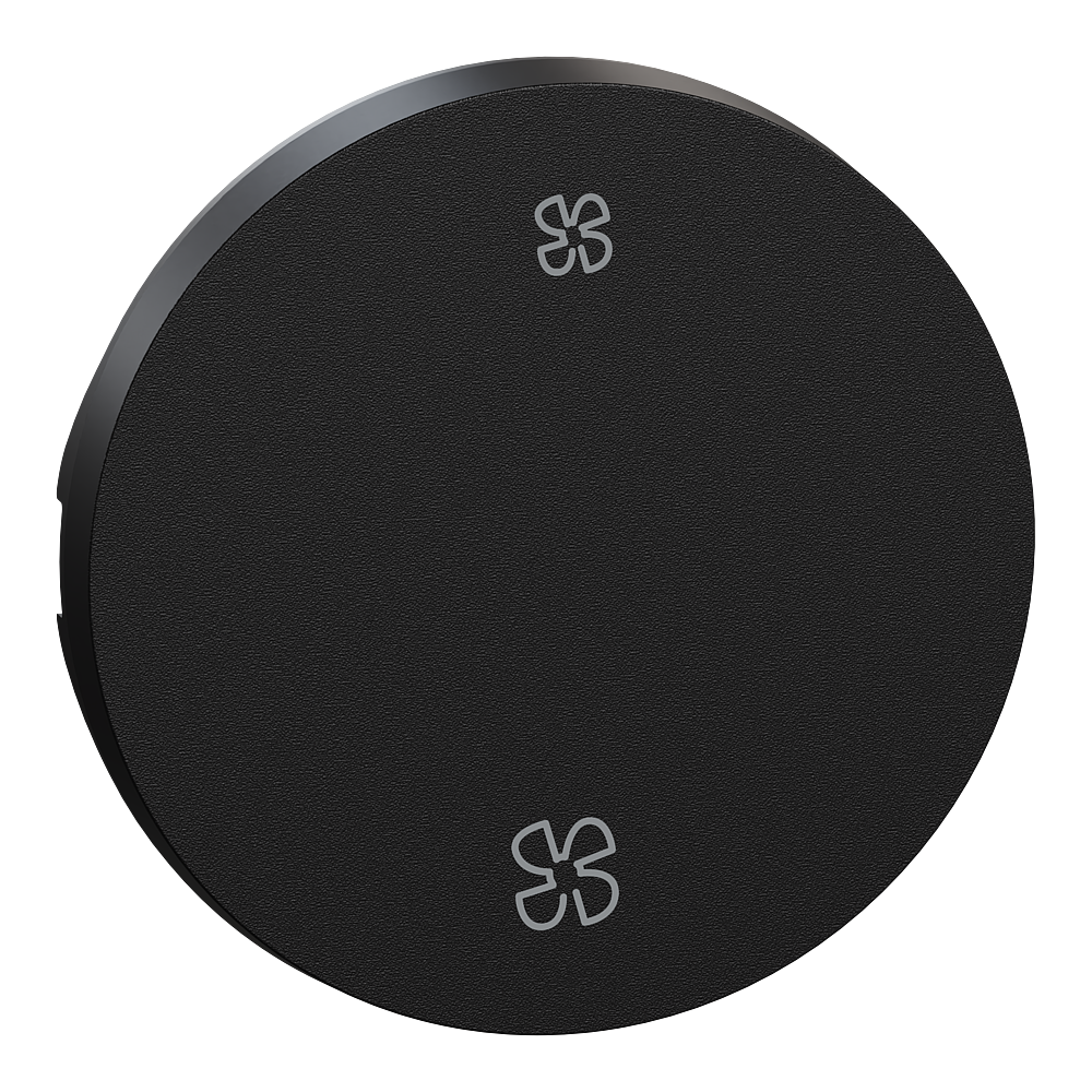 Odace - enjoliveur seul - pour va-et-vient ou poussoir - VMC - noir onyx