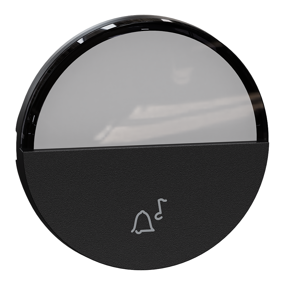 Odace - enjoliveur seul - pour bouton poussoir - porte-étiquette - noir onyx