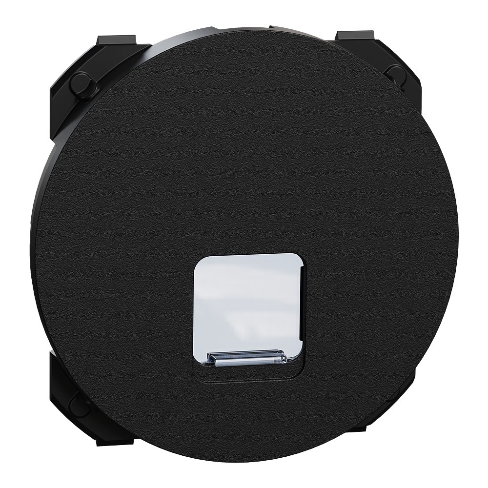 Odace - enjoliveur seul - pour prise RJ45 - noir onyx