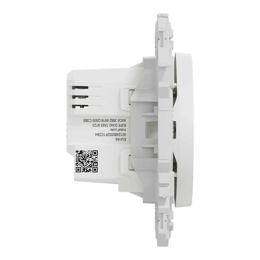 Wiser Odace - variateur poussoir connecté 2 ou 3 fils zigbee - blanc craie