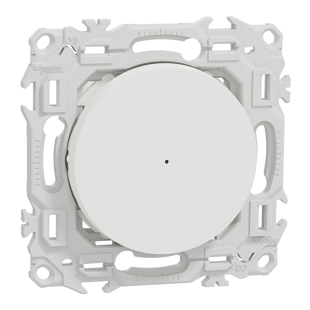 Wiser Odace - variateur poussoir connecté 2 ou 3 fils zigbee - blanc craie