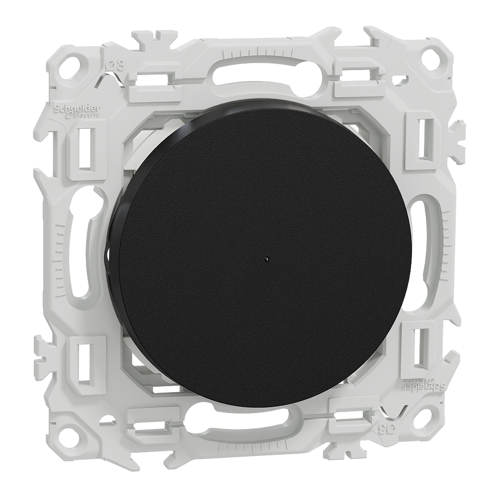 Wiser Odace - bouton poussoir connecté 3 fils 10A zigbee - noir onyx