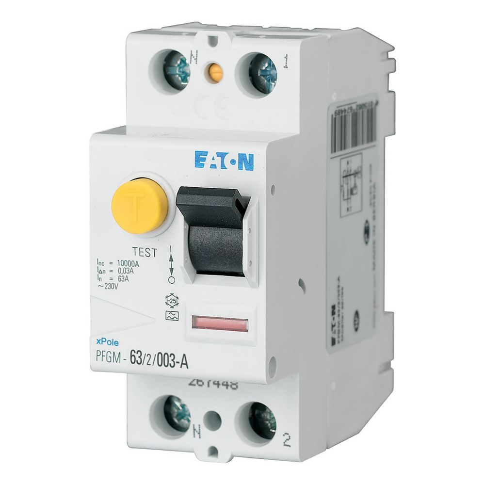 Interrupteur différentiel PFGM, 2P, 63A 30mA type A