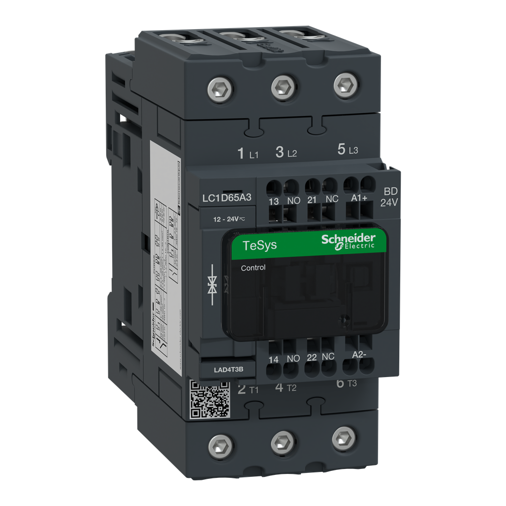 TeSys D - Cont everlink 3p ac3 440v 65a ctrl ress bob 24v cc