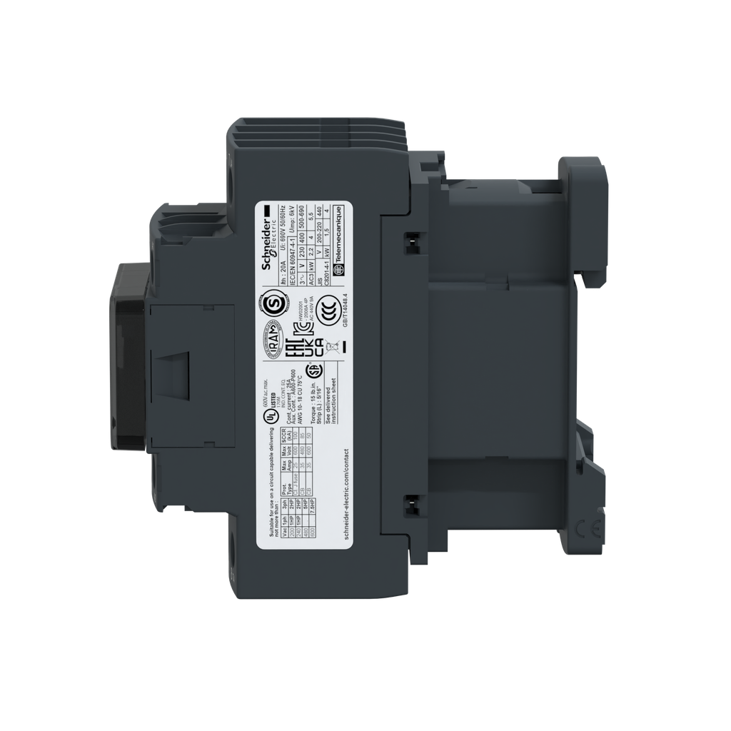 TeSys LC1D - contacteur - 4P - AC-1 440V - 20A - bobine 230Vca