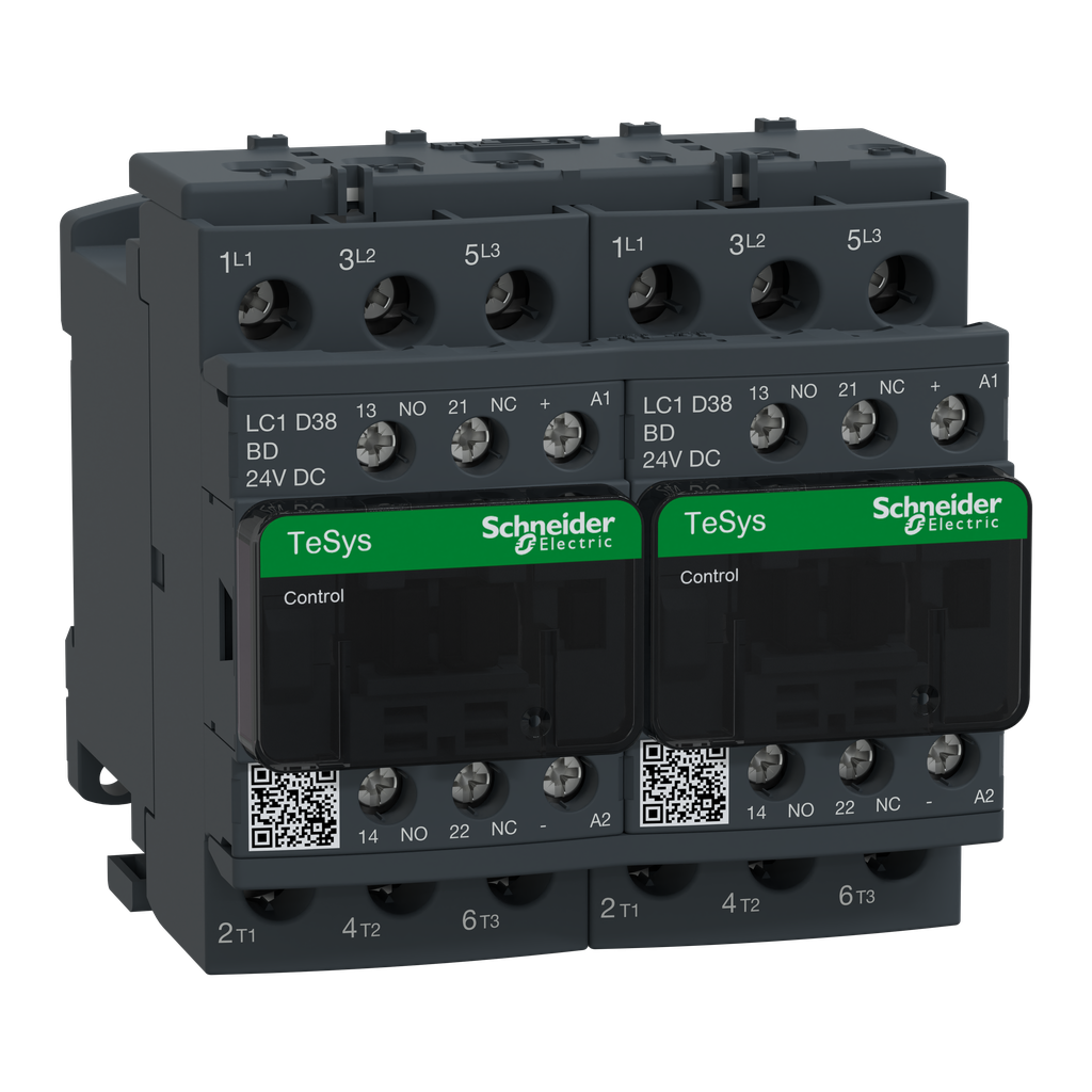 TeSys LC2D - contacteur inverseur - 3P - AC-3 440V - 38A - bobine 24Vcc