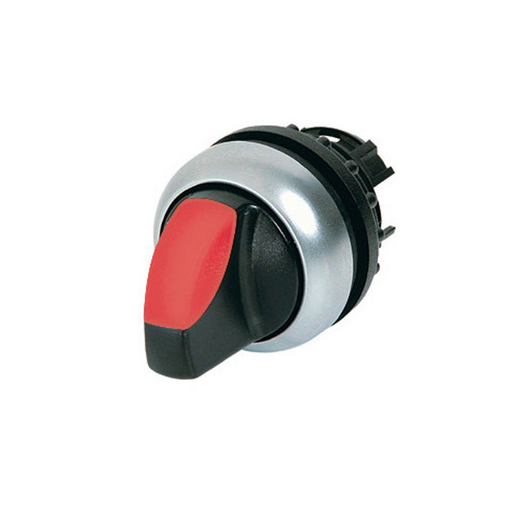 Commutateur rotatif lumineux, 2 positions, rouge, à accrochage