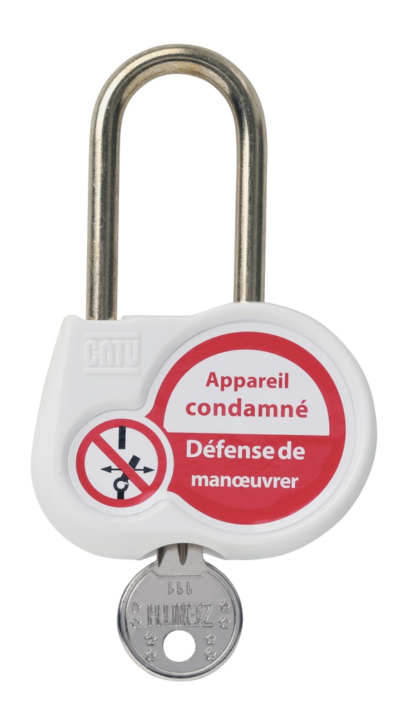 cadenas blanc anse de 50mm clé identique 111