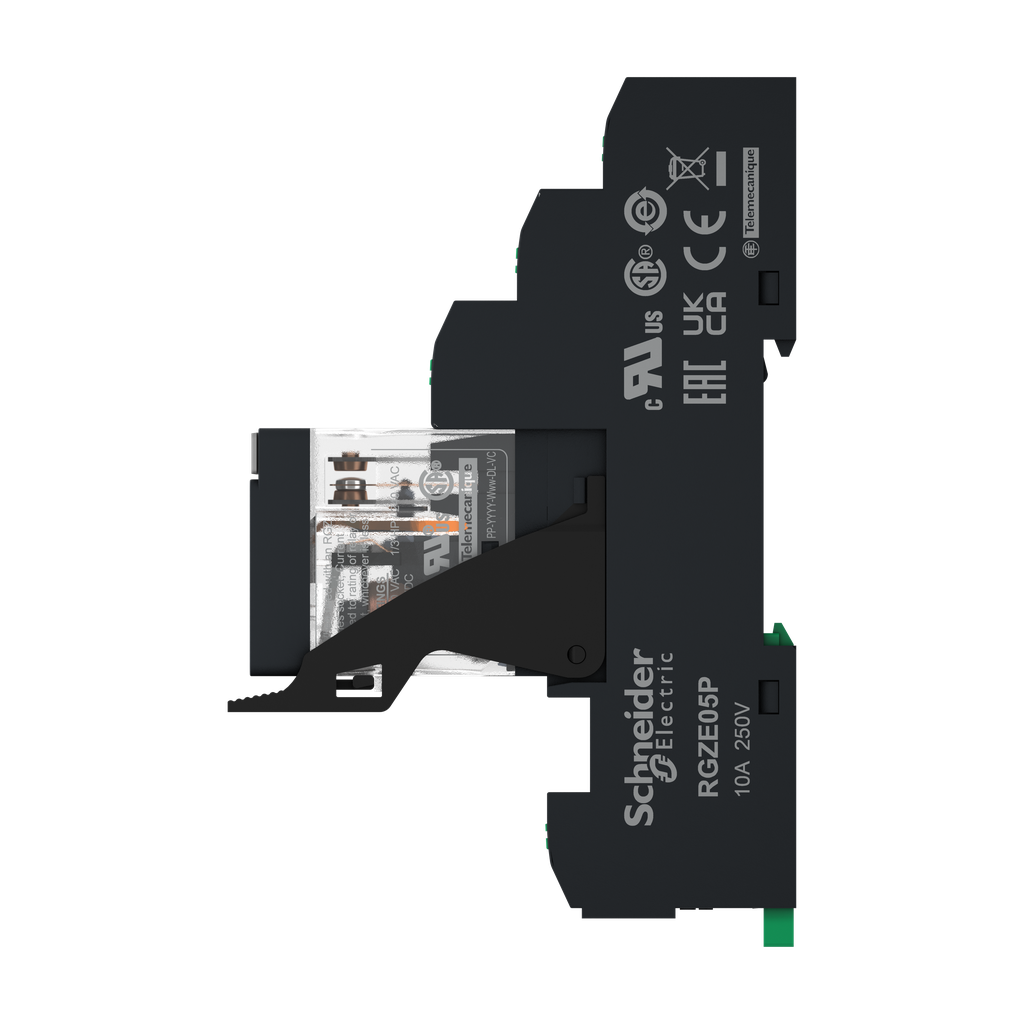 Harmony Relay RXG - relais embrochable+embase Push In - DEL - 1OF 10A - 230VAC