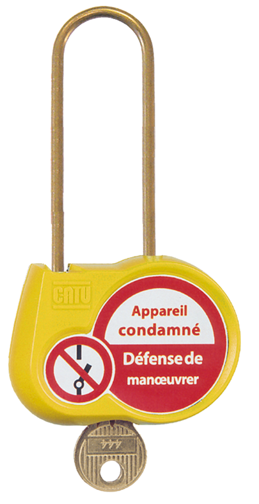 cadenas jaune 70mm d.4mm clé identique 111