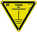 Plaque alumétal de signalisation "TERRE DES PARATONNERRES" 100 mm.