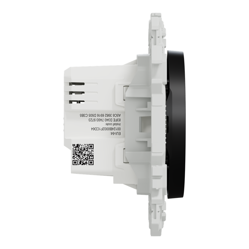 Wiser Odace - variateur poussoir connecté 2 ou 3 fils zigbee - noir onyx