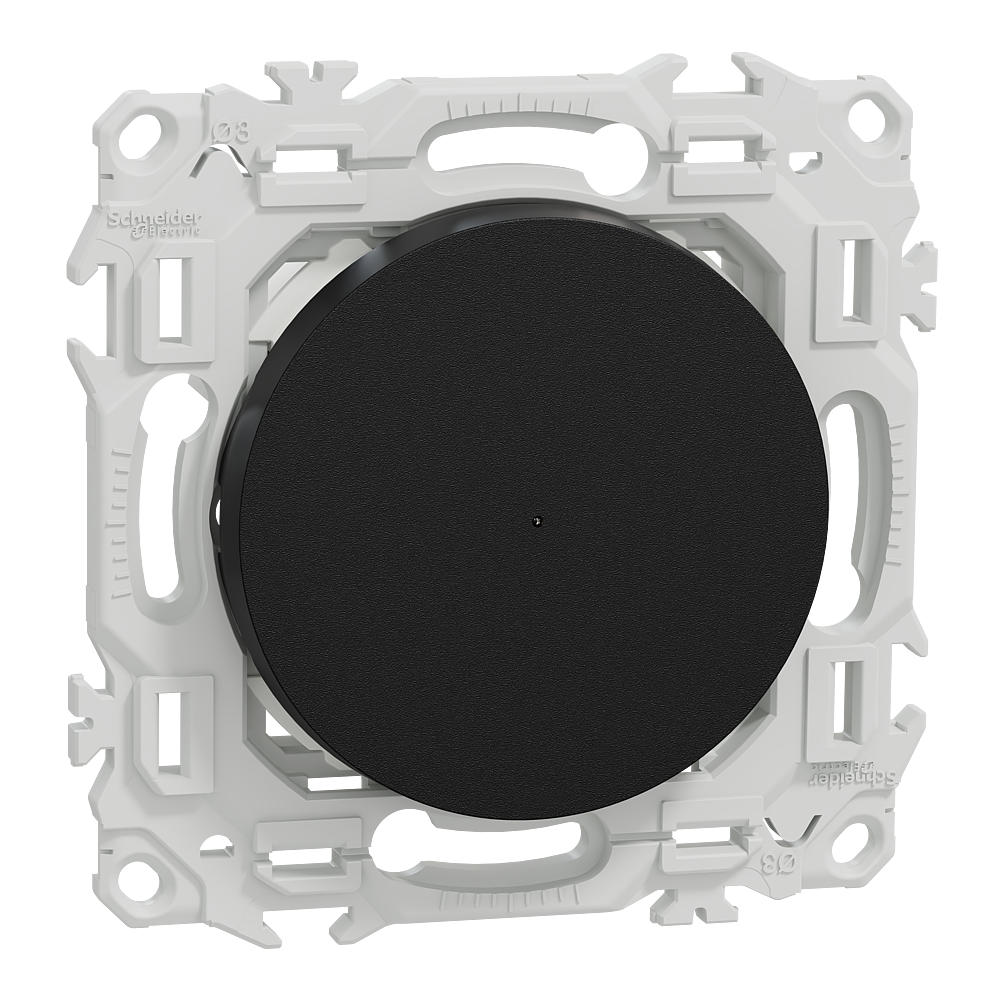 Wiser Odace - variateur poussoir connecté 2 ou 3 fils zigbee - noir onyx
