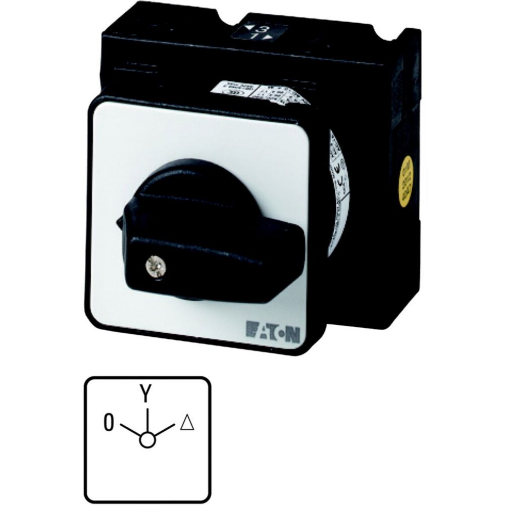 Commutateur étoile-triangle, cont.: 8, 32A, 0-Y-D, 60°, à accrochage, encastré