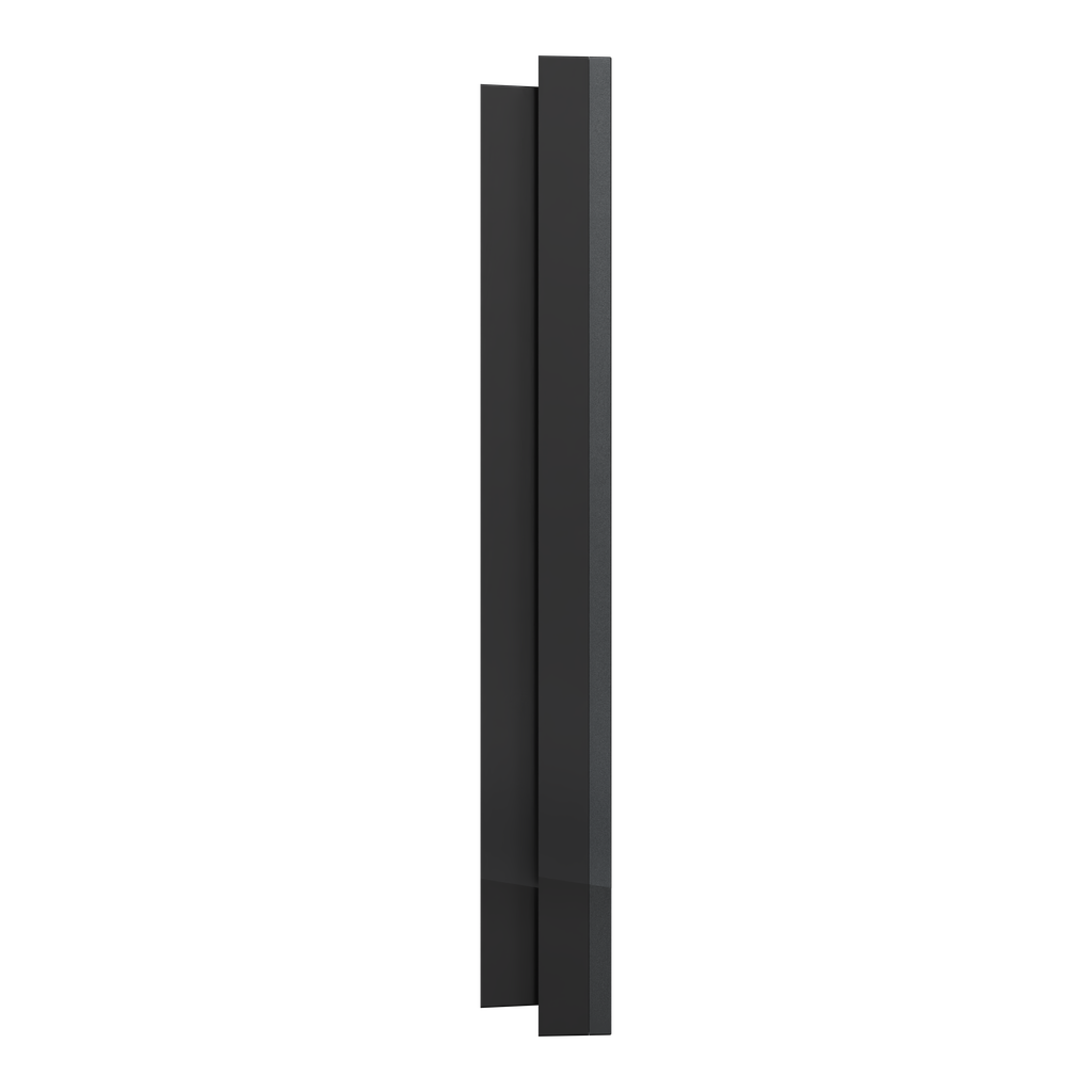Odace Métal - plaque de finition 3 postes - effet Perle Noire support noir