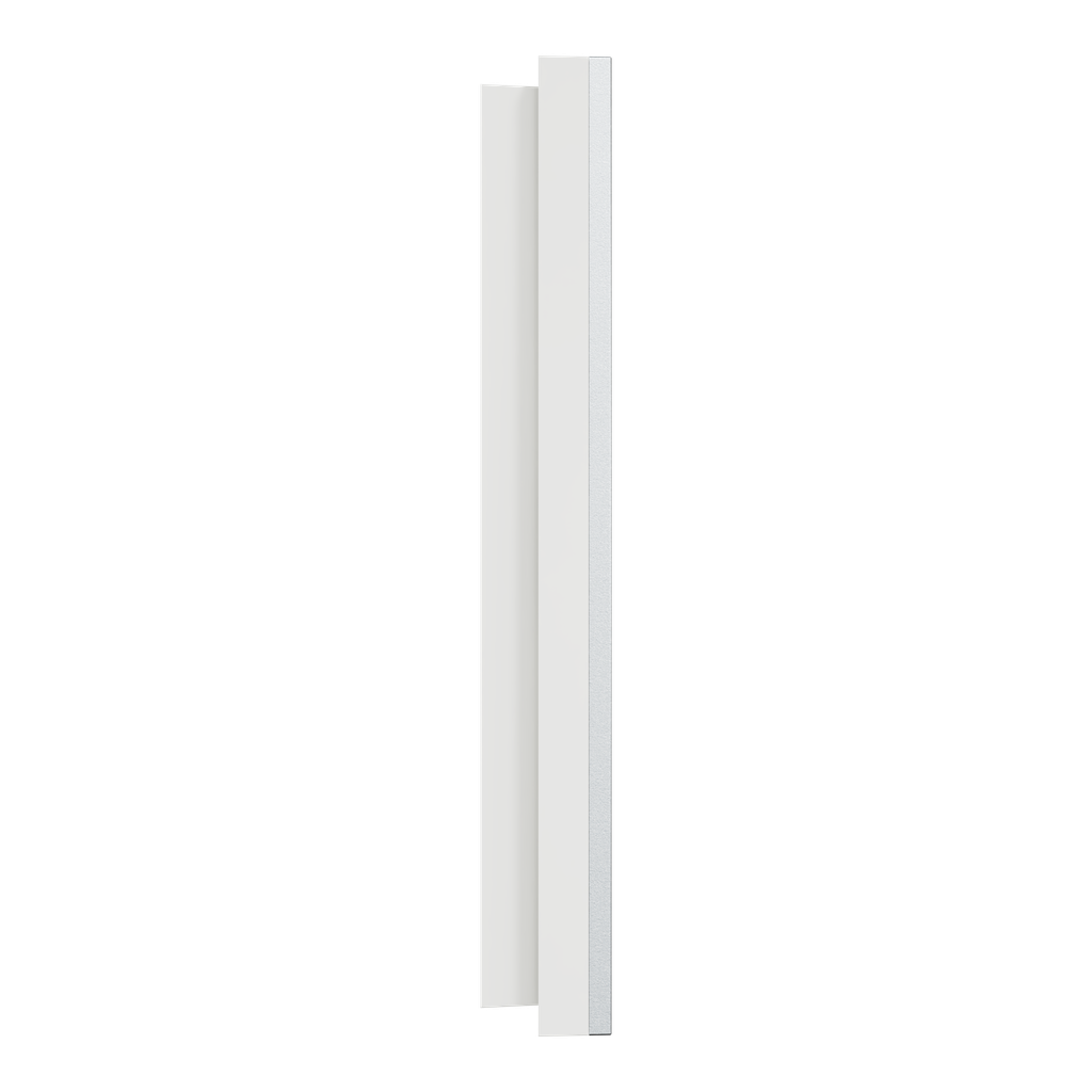 Odace Métal - plaque de finition 3 postes - effet Aluminium support blanc