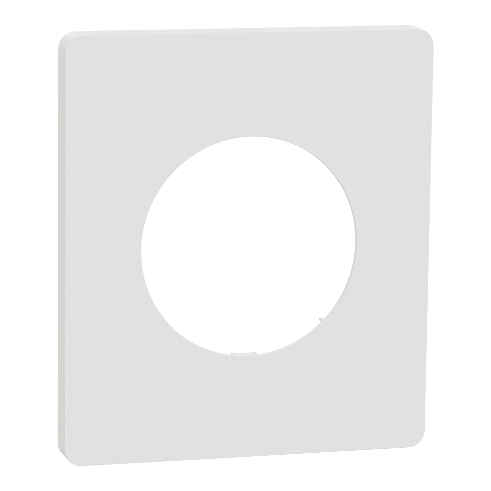 Odace Architecte - plaque de finition 1 poste - couleur Blanc craie