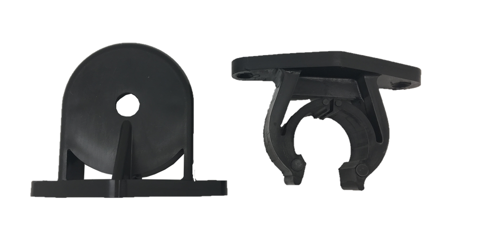 support mural de perche diam 32-36 mm, plastique semi-rigide.