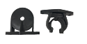 support mural de perche diam 32-36 mm, plastique semi-rigide.