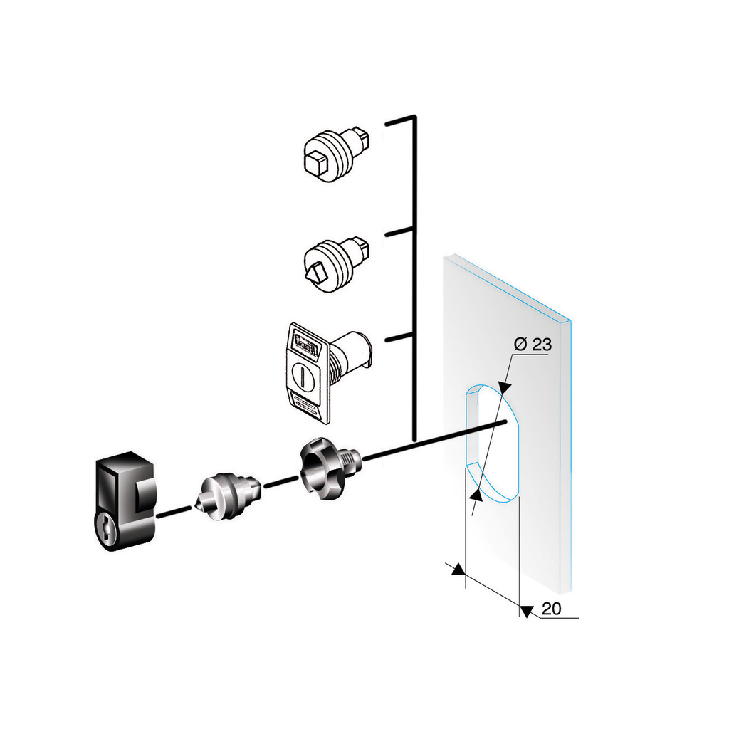 PanelSeT - insert carré - 8mm - coffret mural