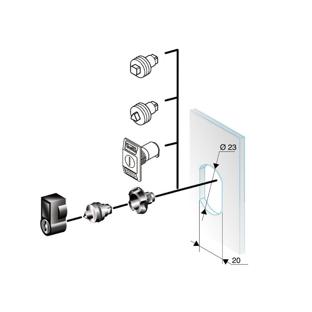 PanelSeT - insert carré - 8mm - coffret mural