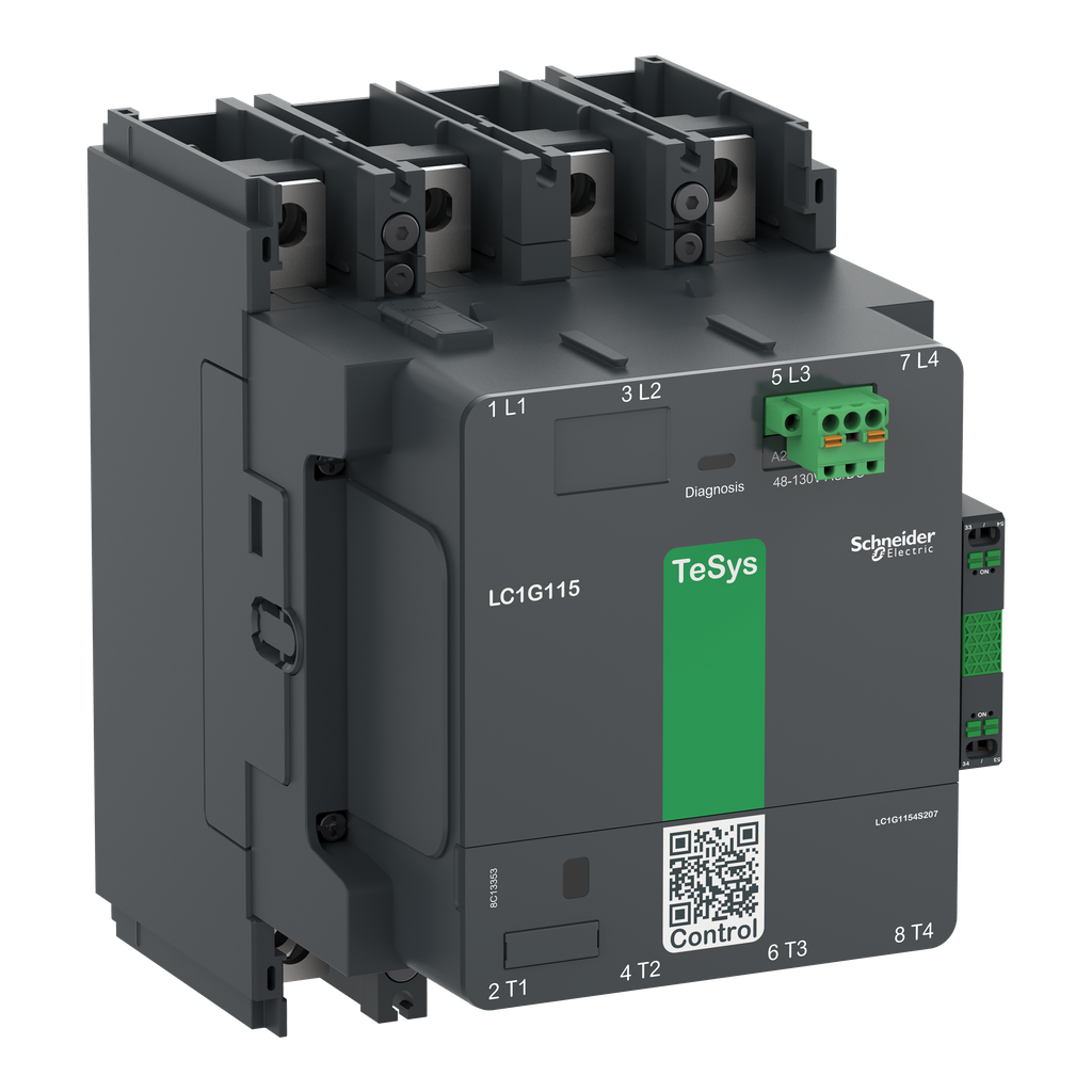 Contacteur TeSys LC1G 225A 440V 4P AC3 Standard 48-130V AC-DC  ferroviaire