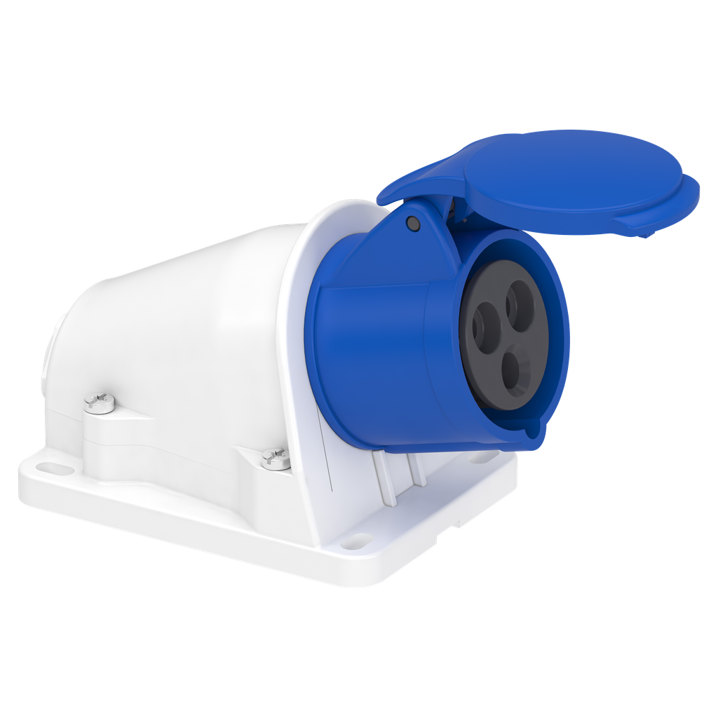 Mureva - socle de prise incliné -16 A - 2P+T - 200-250 V CA - en saillie- IP44